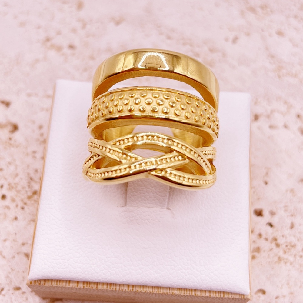 Stainless Steel Gold Ring